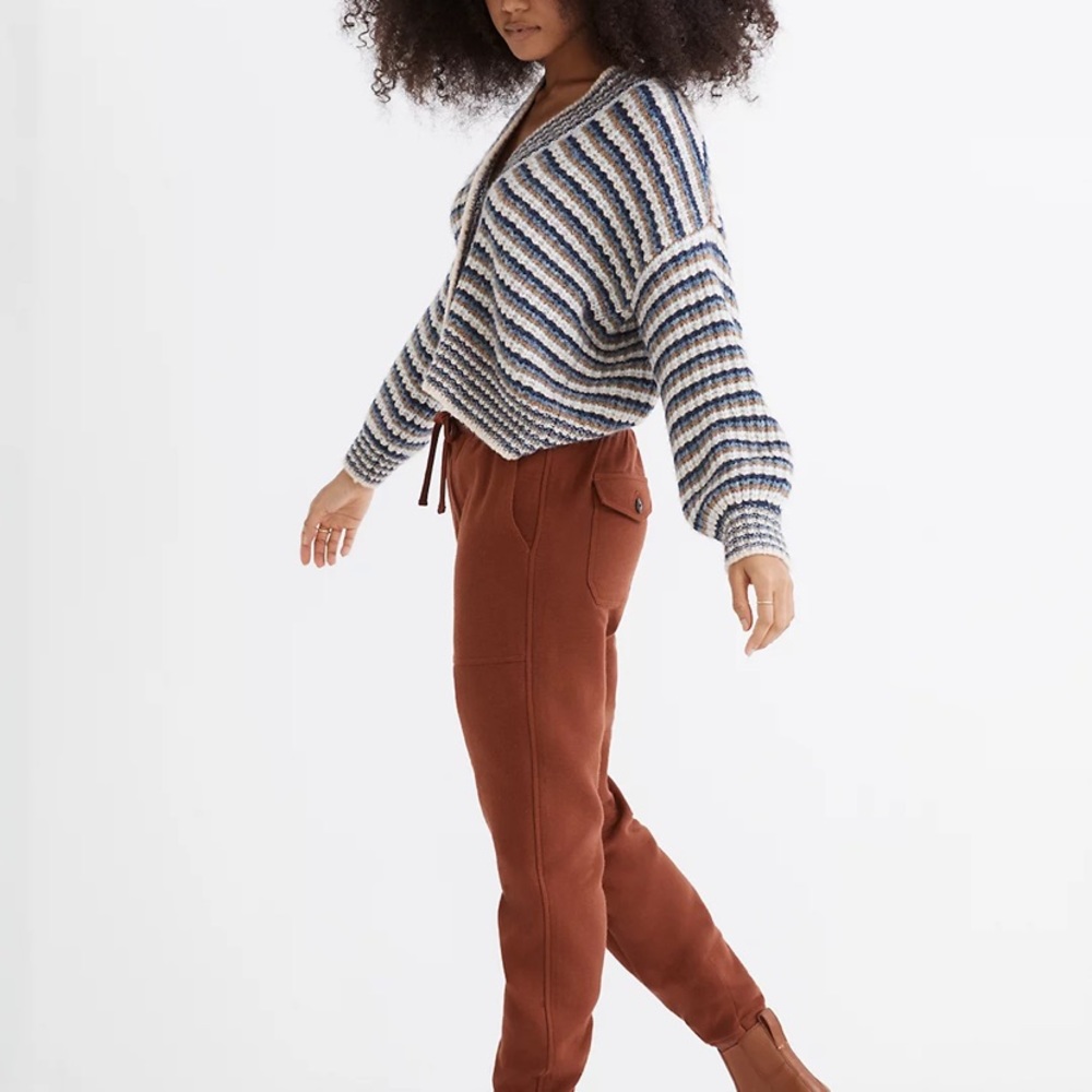 Madewell Waffleback Joggers - BEIGE color